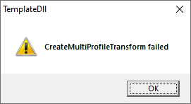 CreateMultiProfileTransformfailed
