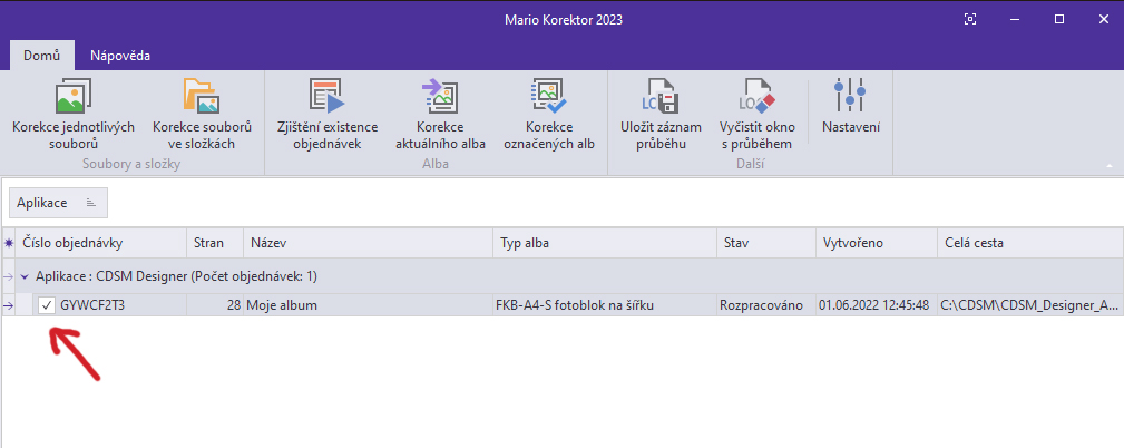 Výběr ALB (objednáívek)