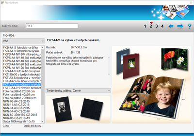 Volba typu fotoknihy