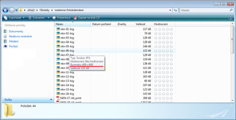 Zjištění velikosti obrázku